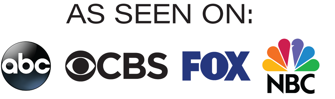 As seen on ABC, CBS, FOX, NBC